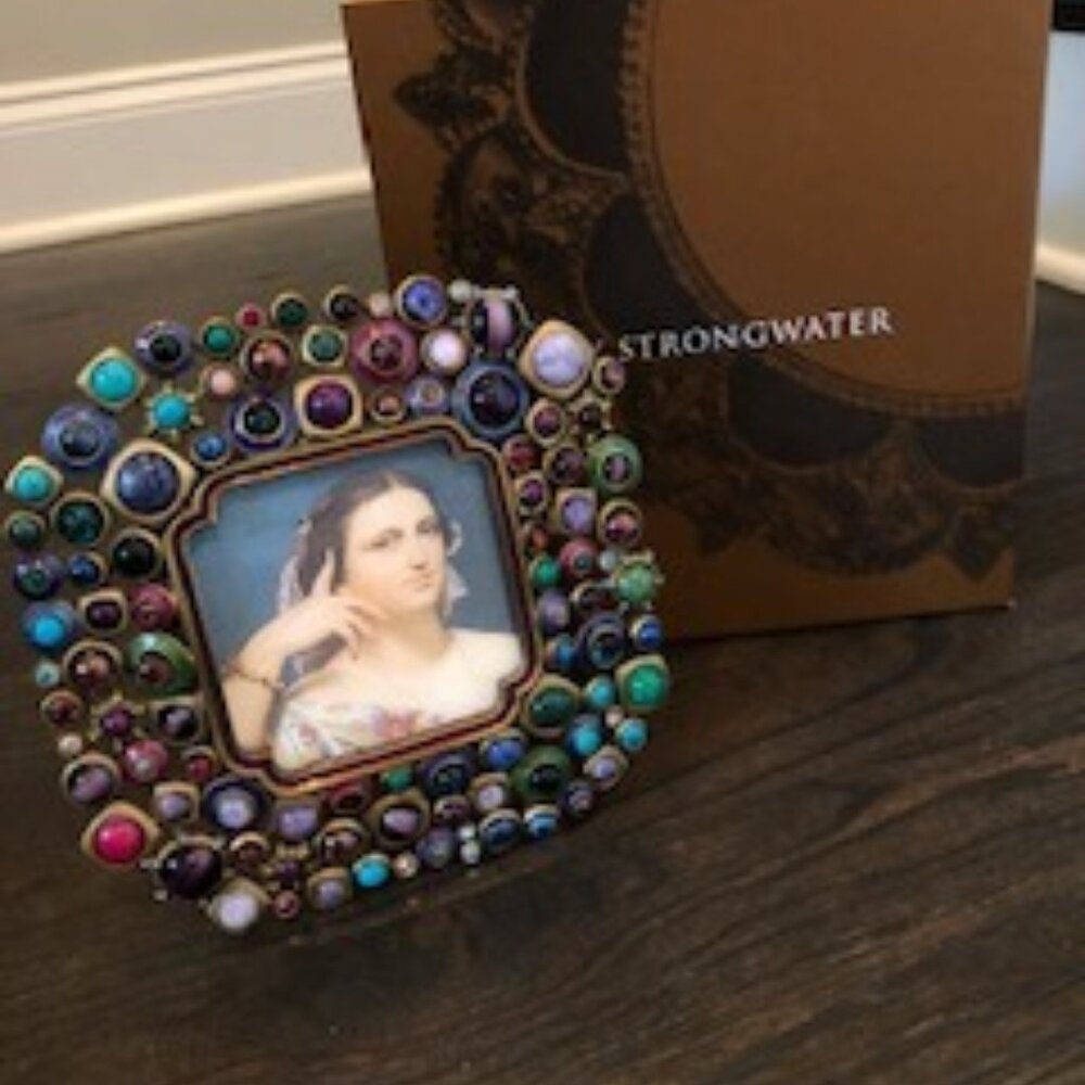 Jay Strongwater - Bloom Square Cabochon Frame - Color Forest